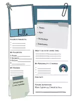 Vorschau - Arbeitsblätter - About me - Introduce yourself in English EFL Class - Deckblatt