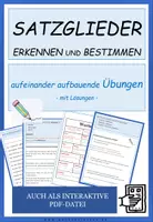 Vorschau - Arbeitsblätter - Deutsch: Satzglieder - auch interaktiv - Seite 1