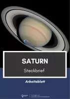 Vorschau - Arbeitsblätter - Steckbrief: Saturn (Planet) inkl. Lösung - Deckblatt