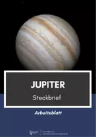 Vorschau - Arbeitsblätter - Steckbrief: Jupiter (Planet) inkl. Lösung - Deckblatt