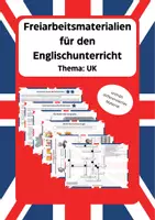 Vorschau - Stationenlernen - Materialpaket Freiarbeitsaufgaben Englischunterricht - Deckblatt