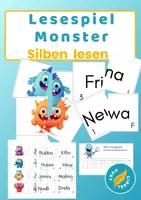 Vorschau - Spiele - Materialpaket 3 einfache Lesespiele Silben - Seite 1