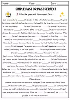 Vorschau - Arbeitsblätter - Simple Past Past Perfect Englisch Grundschule Exercises Übungen - Seite 1