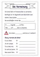 Vorschau - Arbeitsblätter - Grammaire - La négation avec ne ... pas / Die Verneinung - Seite 3