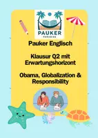 Vorschau - Prüfungsvorbereitung - Pauker Englisch Klausur Q2 mit EWH: Obama, Globalization & Responsibility - Deckblatt