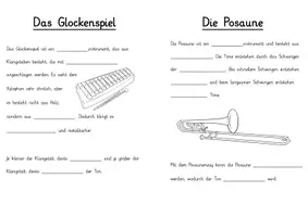 Vorschau - Arbeitsblätter - Instrumentenkunde - Teil 2 mit Lösungen - Seite 1