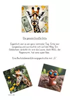 Vorschau - Anderer Materialtyp - Buchstabengeschichte mit "G" - Die geniale Giraffe Gitta - Deckblatt