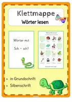 Vorschau - Spiele - Materialpaket Leseförderung Wortebene – 20 Klettmappen für Wortschatz & Grapheme (Grundschule/DaZ) - Seite 1
