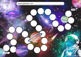 Vorschau - Anderer Materialtyp - Stempelkarten: Weltall / Astronaut (Verstärkungs-/Belohnungssystem/Token) - Seite 3