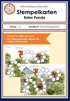 Vorschau - Anderer Materialtyp - Stempelkarten: Klassentier roter Panda (Verstärkungs-/Belohnungssystem/Token) - Deckblatt