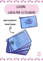 Vista previa - Tarjetas / Manipulativos - Llavero "Lucha por la Igualdad" con Hombres y Mujeres Históricos - Portada