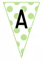 Vorschau - Poster - Buchstabenwimpel grün ganzes Alphabet groß+klein - Seite 1