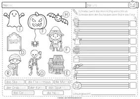 Vorschau - Arbeitsblätter - Mini-Lesespur Halloween | 1. Klasse | differenziert - Seite 3