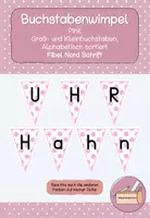 Vorschau - Poster - Buchstabenwimpel pink ganzes Alphabet groß+klein - Deckblatt