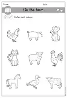 Vorschau - Arbeitsblätter - Farm animals Bauernhoftiere Arbeitsblatt - Englisch - Seite 3