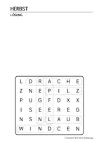 Vorschau - Arbeitsblätter - Buchstabengitter Herbst Kl. 1./2. - Seite 1