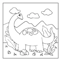 Vorschau - Mal- und Bastelvorlagen - Dinosaurier Malbuch: 12 kreative Ausmalbilder für Kinder - Seite 2