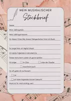 Vorschau - Arbeitsblätter - Musikalischer Steckbrief - Deckblatt