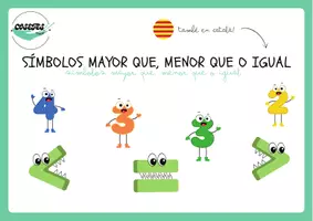 Vista previa - Tarjetas / Manipulativos - SÍMBOLOS MAYOR QUE, MENOR QUE O IGUAL - página 1