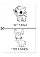 Vista previa - Tarjetas / Manipulativos - Farm animals booklet - Animales en Inglés - página 3