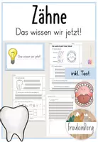 Vorschau - Arbeitsblätter - 9. Stunde: Zähne - Lernzielkontrolle - Deckblatt