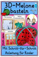 Vorschau - Stundenentwürfe - Buchstabeneinführung M - 3D Melone basteln Kunst Klasse 1-2 - Deckblatt