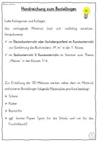 Vorschau - Stundenentwürfe - Buchstabeneinführung M - 3D Melone basteln Kunst Klasse 1-2 - Seite 1