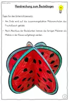 Vorschau - Stundenentwürfe - Buchstabeneinführung M - 3D Melone basteln Kunst Klasse 1-2 - Seite 3