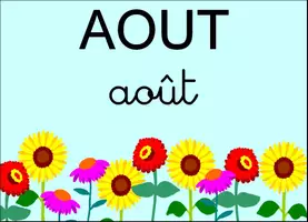 Aperçu - Affichage - Etiquettes des mois de l'année fleurs - Page de couverture