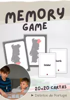 Vista previa - Unidades / Secuencias / Situaciones de Aprendizaje - Juego de memoria geografía de Portugal | Distritos y capitales - Portada