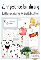 Vorschau - Arbeitsblätter - Zähne: Zahngesunde Ernährung - Arbeitsblätter & Tafelmaterial - Seite 1