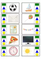 Vorschau - Arbeitsblätter - Klammerkarte Geometrische Formen im Alltag (Kreis, Dreieck, Rechteck) - Seite 1