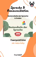 Vorschau - Stundenentwürfe - PPT Bestandteile der Sprache & Duden inkl Lösungen - Teil 5 - Sprache & Kommunikation - Deckblatt
