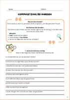 Vorschau - Arbeitsblätter - Kommasetzung bei Anreden Klasse 5/6 (Zeichensetzung) - Seite 1