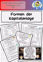 Vorschau - Stundenentwürfe - Formen der Kapitalanlage BwR 9 II Lehrplan Plus - Deckblatt