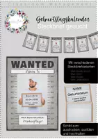 Vorschau - Poster - Geburtstagskalender - Steckbrief gesucht - Deckblatt