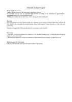 Vorschau - Arbeitsblätter - Group discussion: Global / sustainable development goals project - Deckblatt
