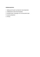 Vorschau - Stundenentwürfe - Unterrichtsentwurf (UV) Sachunterricht Regenwürmer - Deckblatt