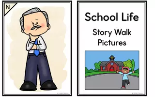 Aperçu - Feuilles d'exercices - School Life - Story Walk - Page 3