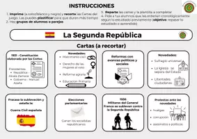 Vista previa - Juegos / Gamificación - La Segunda República -Juego CCSS - Historia 6º PRIM - Portada