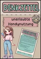 Vorschau - Text - Denkzettel - unerlaubte Handynutzung - Handytext - Deckblatt
