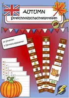 Vorschau - Stationenlernen - autumn Streichholzschachtelstreifen - Deckblatt