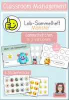 Vorschau - Arbeitsblätter - Lob Sammelheft Monsterklasse Classroom management - Deckblatt