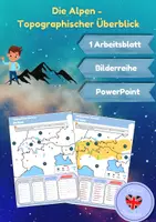 Vorschau - Arbeitsblätter - Die Alpen - Einführung & Topographischer Überblick (Arbeisblätter & Präsentation) - Deckblatt