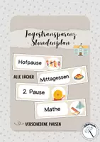 Vorschau - Anderer Materialtyp - Classroom Management - Tagestransparenz/ Stundenplan - Deckblatt