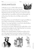 Vorschau - Arbeitsblätter - Lesetext mit Fragen - Der Adel im Mittelalter - Seite 1