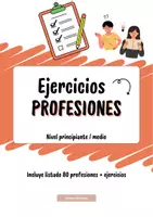 Vista previa - Hojas de trabajo - Profesiones (listado para rellenar + ejercicios) - Portada