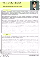 Vorschau - Stundenentwürfe - Byron: When We Two Parted Lesson Plan - Seite 1
