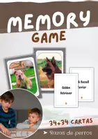 Vista previa - Tarjetas / Manipulativos - Juego de memoria de perros | Razas caninas para niños - Portada