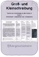 Vorschau - Arbeitsblätter - Groß- und Kleinschreibung Ruhrgebietslehrerin - Deckblatt